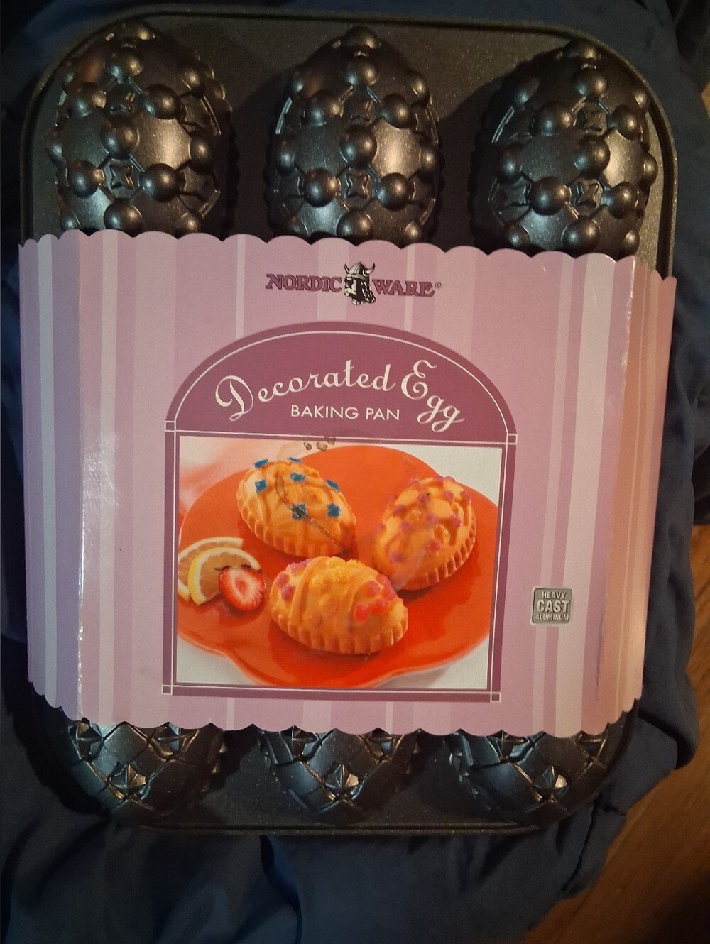 Nordic Ware Black Decorated Egg Cake Pan